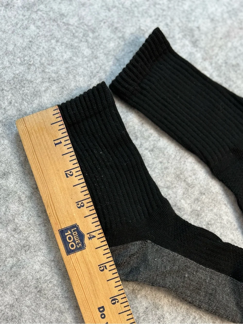 New 12 Pack Boys Tek Gear Calf Length Black Crew Socks Shoe Size 9-3 1/2
